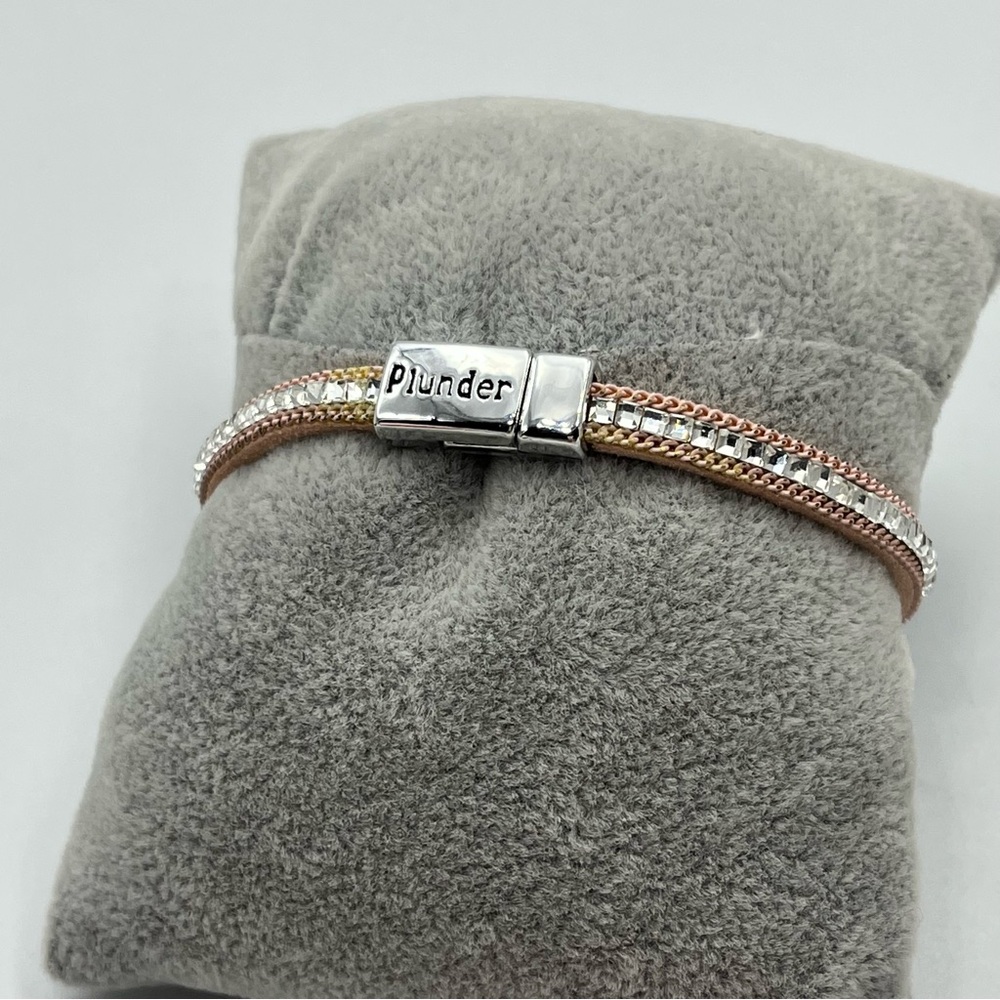 Plunder Dual-Tone Rose Gold and Silver Bracelet - Picture 3 of 3